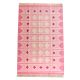Handmade Pink Cotton Minimalist Dhurrie For Living Room